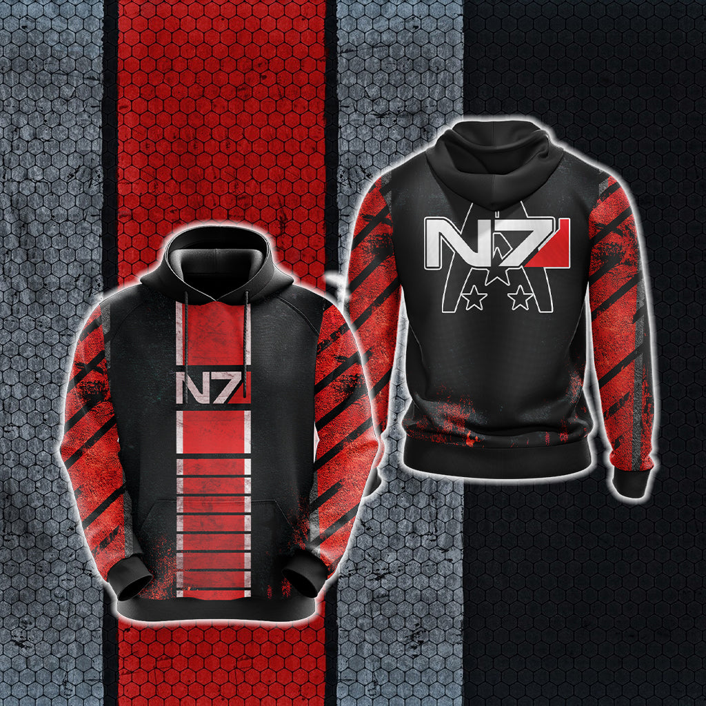 Mass Effect - N7 New Version Unisex 3D T-shirt Hoodie S