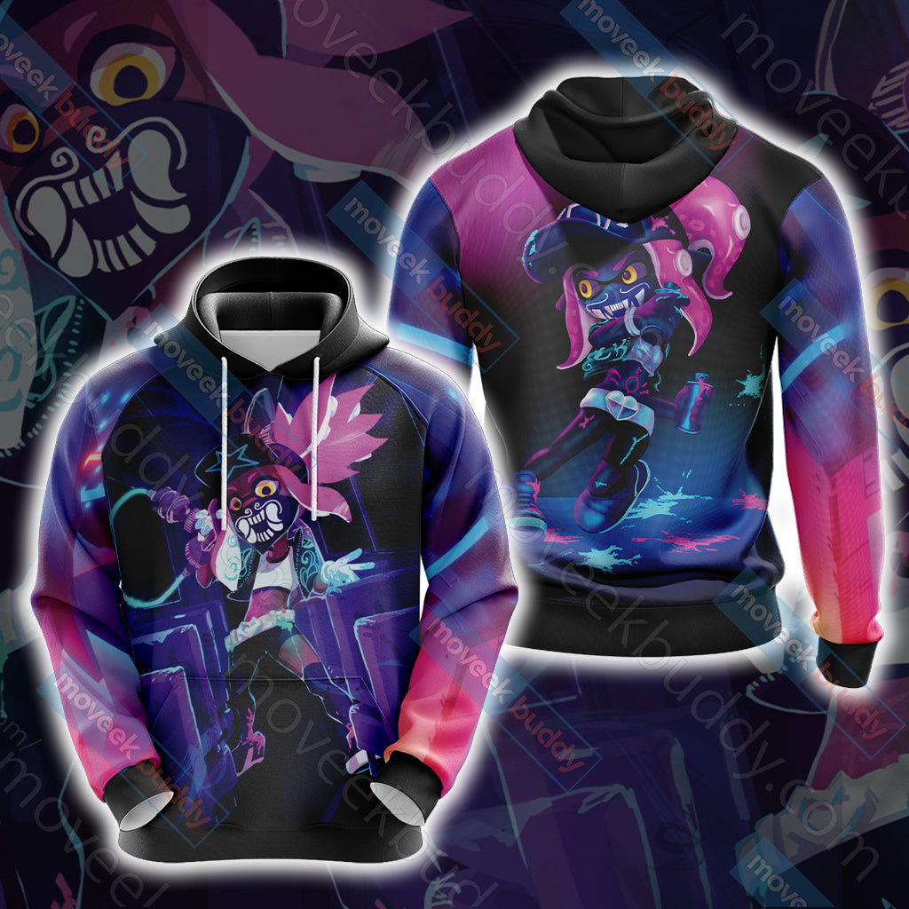 Splatoon - Akali Unisex 3D T-shirt Hoodie S