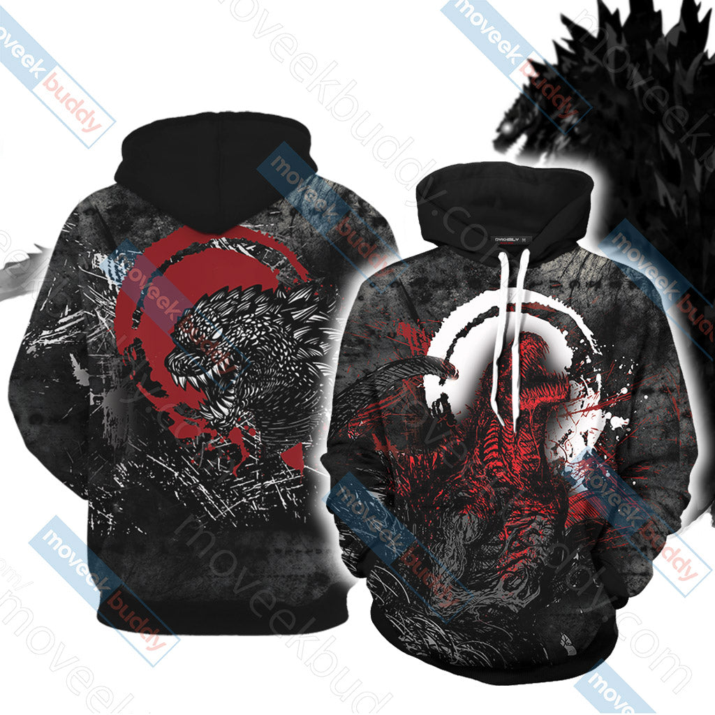Godzilla King Of The Monsters New Version Unisex 3D T-shirt Hoodie S