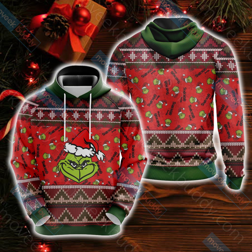 The Grinch Christmas Unisex 3D T-shirt Hoodie S