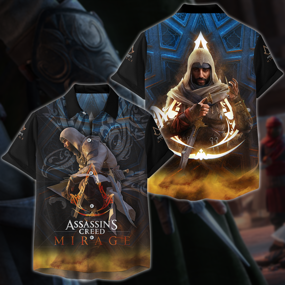 Assassin's Creed Mirage Video Game All Over Printed T-shirt Tank Top Zip Hoodie Pullover Hoodie Hawaiian Shirt Beach Shorts Joggers Hawaiian Shirt S