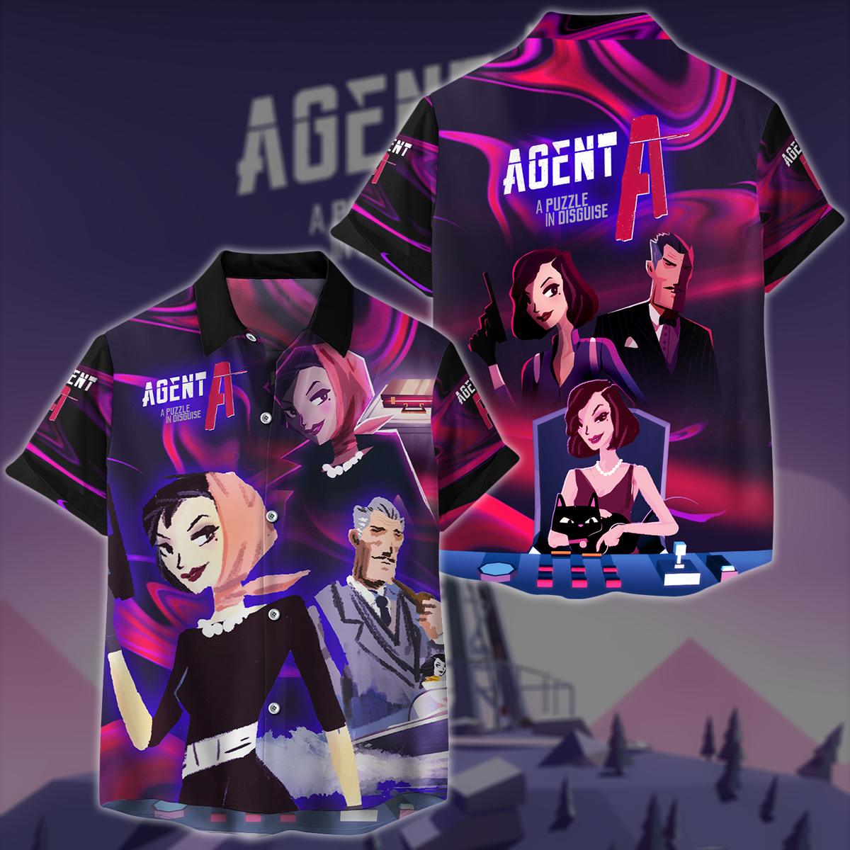 Agent A: Puzzle in disguise Video Game All-Over T-shirt Hoodie Tank Top Hawaiian Shirt Beach Shorts Joggers Hawaiian Shirt S