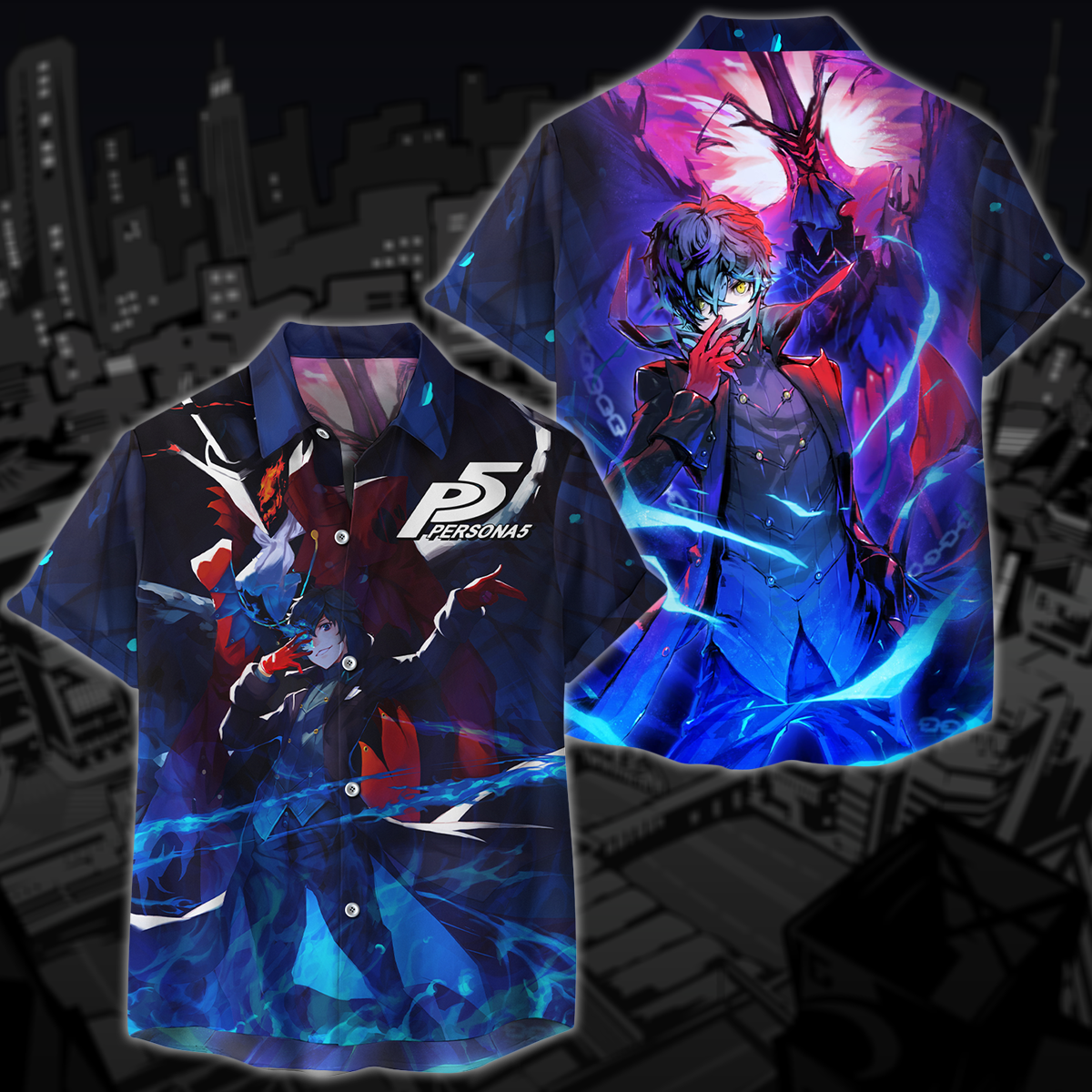 Persona 5 Video Game 3D All Over Printed T-shirt Tank Top Zip Hoodie Pullover Hoodie Hawaiian Shirt Beach Shorts Joggers Hawaiian Shirt S