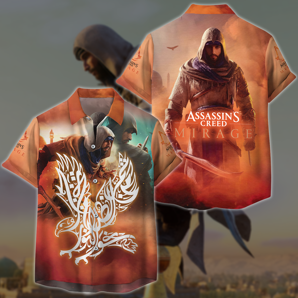 Assassin's Creed Mirage Video Game All Over Printed T-shirt Tank Top Zip Hoodie Pullover Hoodie Hawaiian Shirt Beach Shorts Joggers Hawaiian Shirt S