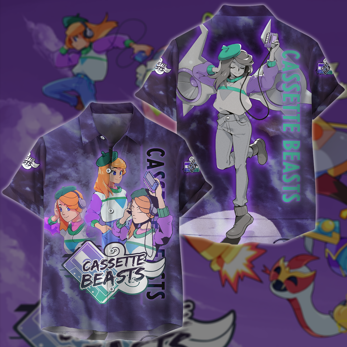 Cassette Beasts Video Game All-Over T-shirt Hoodie Tank Top Hawaiian Shirt Beach Shorts Joggers Hawaiian Shirt S