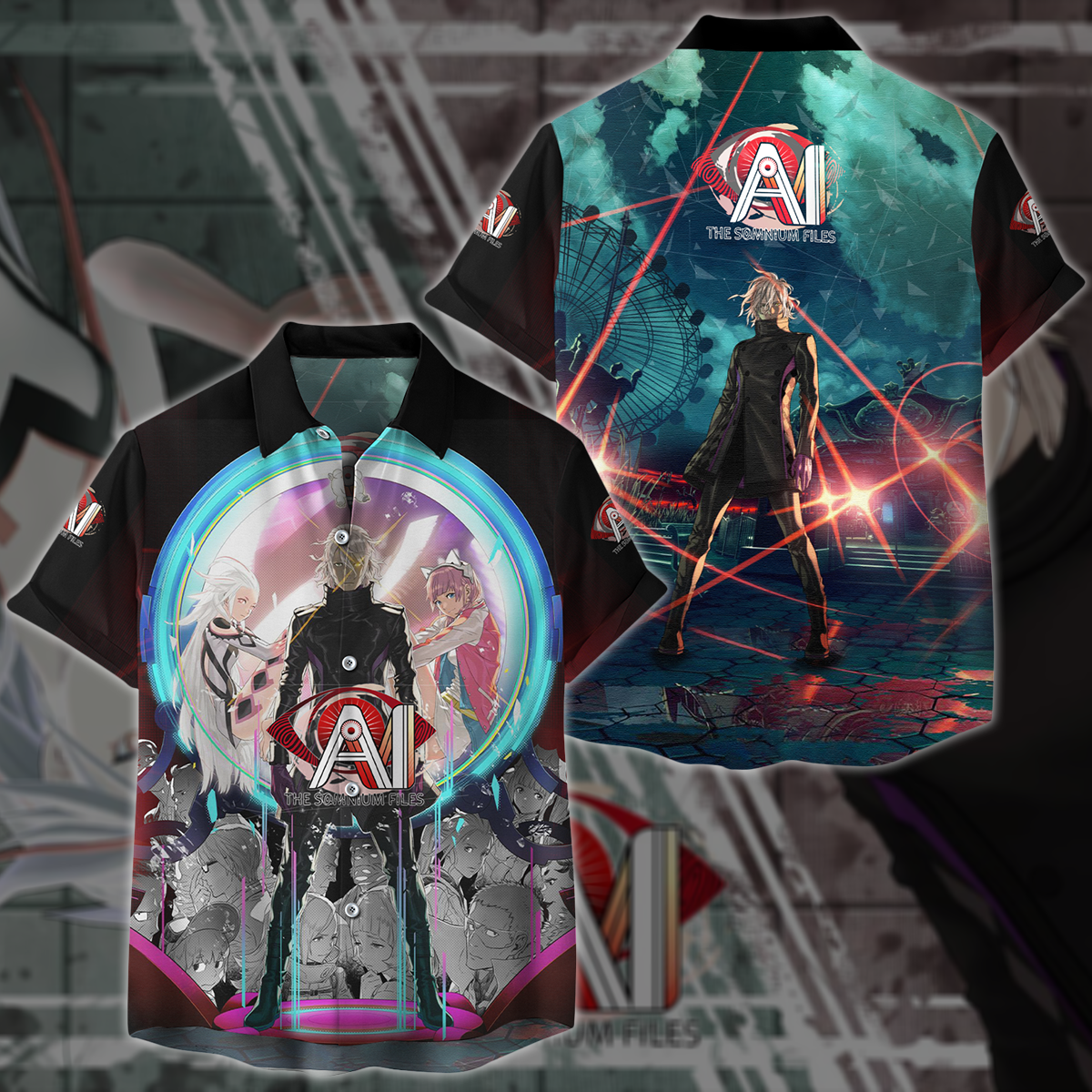 AI: The Somnium Files Video Game All Over Printed T-shirt Tank Top Zip Hoodie Pullover Hoodie Hawaiian Shirt Beach Shorts Joggers Hawaiian Shirt S