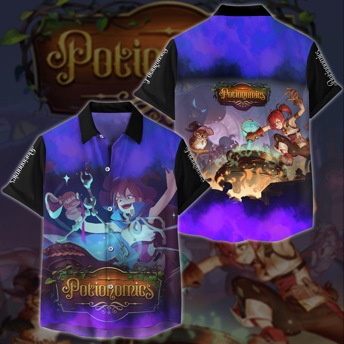 Potionomics Video Game All-Over T-shirt Hoodie Tank Top Hawaiian Shirt Beach Shorts Joggers Hawaiian Shirt S