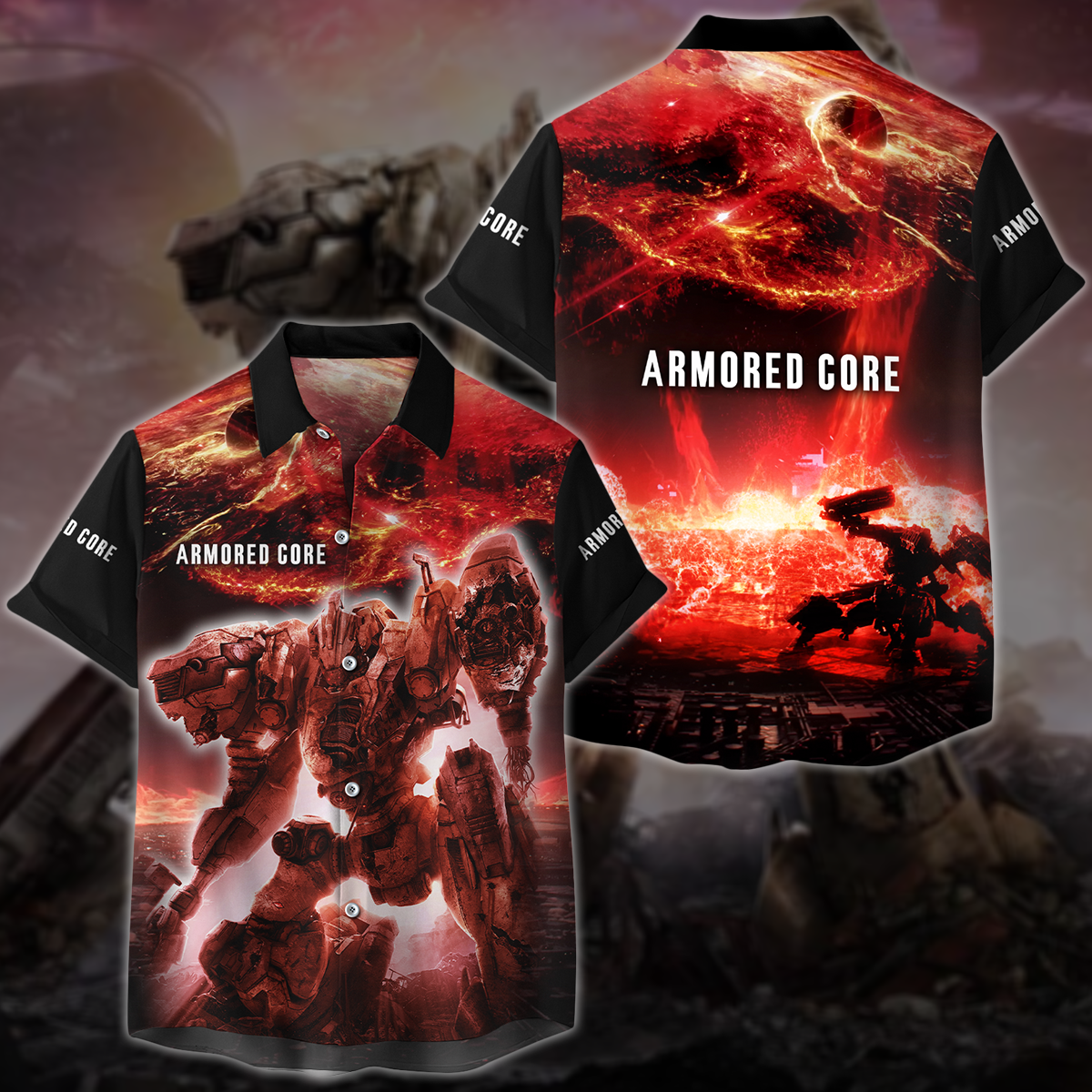Armored Core Video Game All-Over T-shirt Hoodie Tank Top Hawaiian Shirt Beach Shorts Joggers Hawaiian Shirt S
