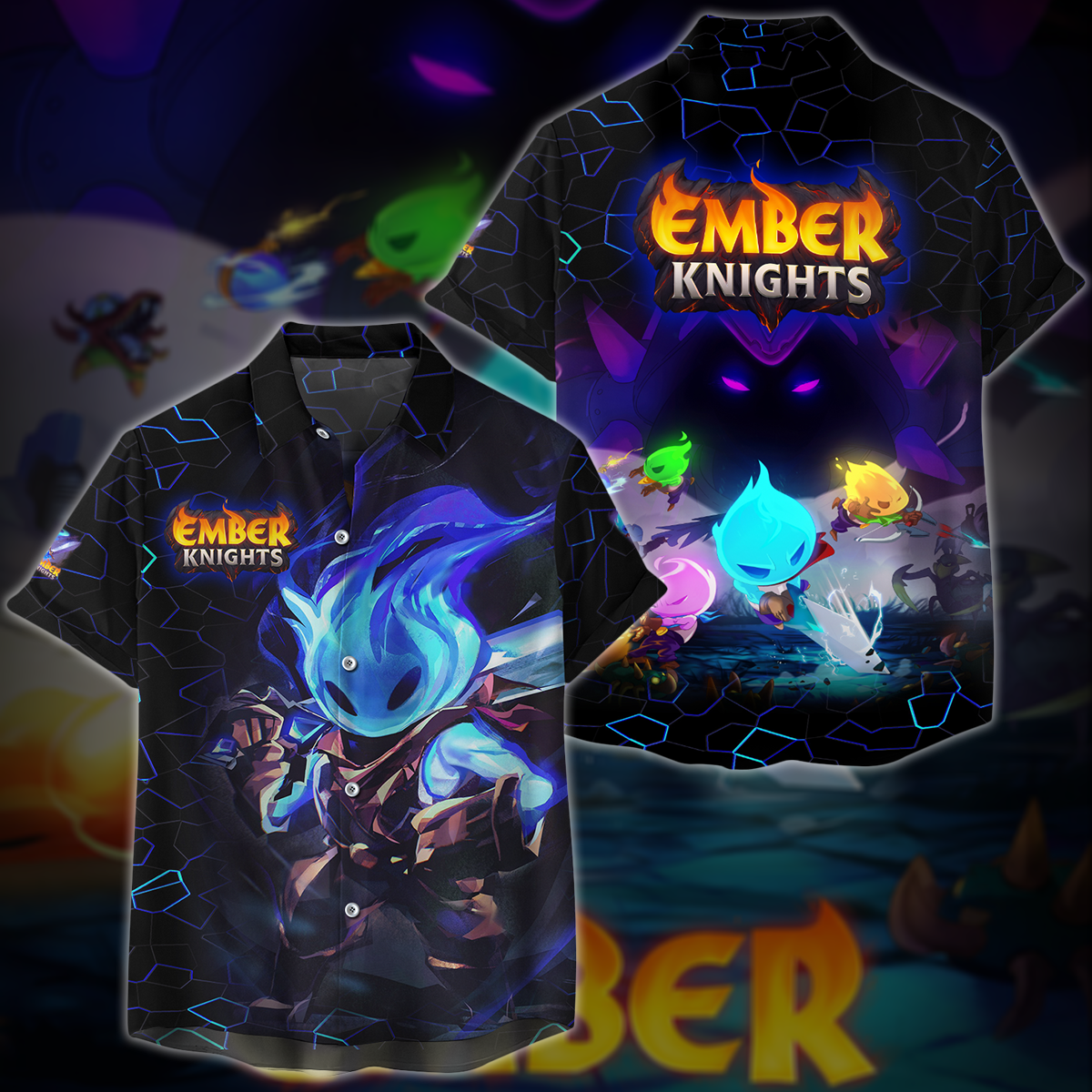 Ember Knights Video Game 3D All Over Printed T-shirt Tank Top Zip Hoodie Pullover Hoodie Hawaiian Shirt Beach Shorts Jogger Hawaiian Shirt S