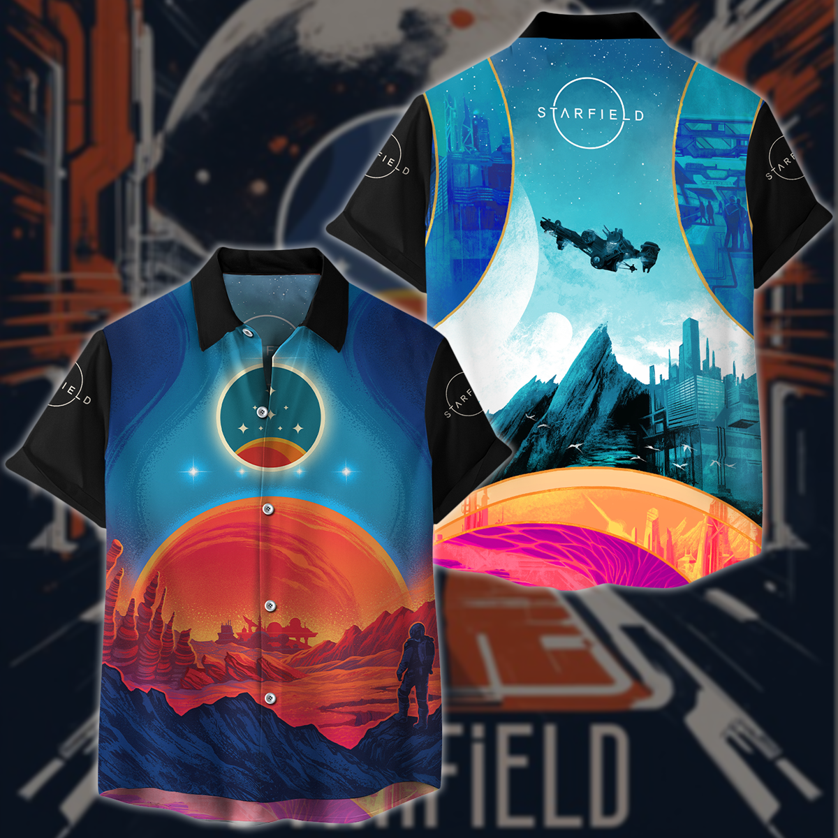 Starfield Video Game 3D All Over Printed T-shirt Tank Top Zip Hoodie Pullover Hoodie Hawaiian Shirt Beach Shorts Joggers Hawaiian Shirt S