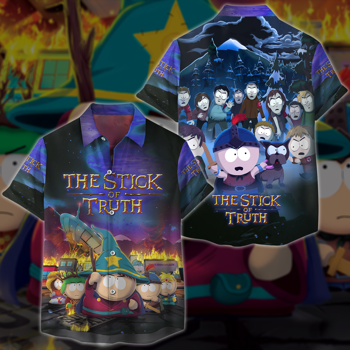 The Stick of Truth Video Game All-Over T-shirt Hoodie Tank Top Hawaiian Shirt Beach Shorts Joggers Hawaiian Shirt S