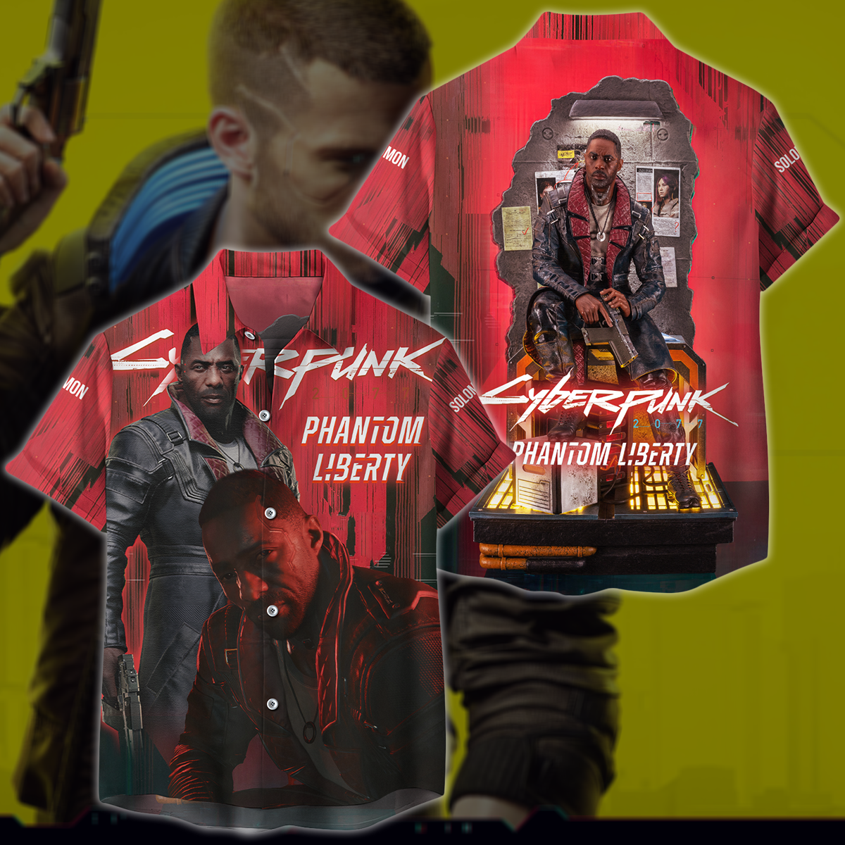 Cyberpunk 2077: Phantom Liberty Video Game All Over Printed T-shirt Tank Top Zip Hoodie Pullover Hoodie Hawaiian Shirt Beach Shorts Joggers Hawaiian Shirt S