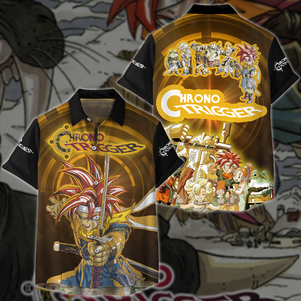 Chrono Trigger Video Game All-Over T-shirt Hoodie Tank Top Hawaiian Shirt Beach Shorts Joggers Hawaiian Shirt S