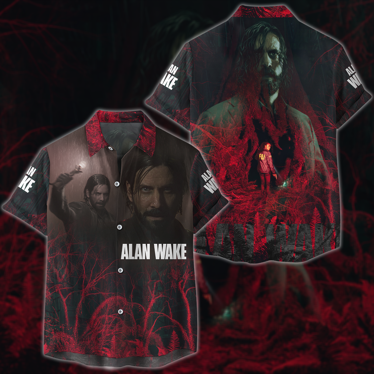 Alan Wake 2 Video Game All Over Printed T-shirt Tank Top Zip Hoodie Pullover Hoodie Hawaiian Shirt Beach Shorts Joggers Hawaiian Shirt S