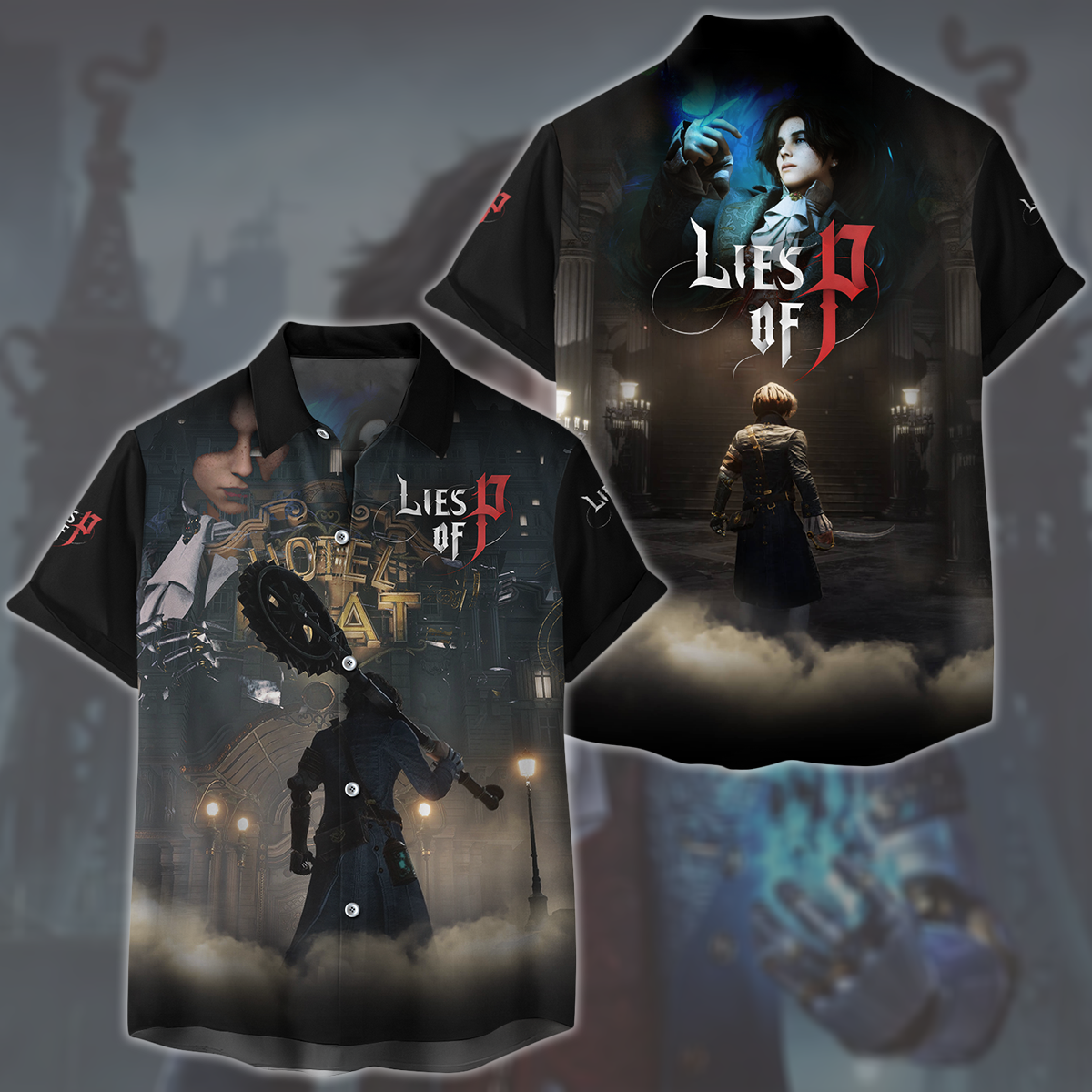 Lies of P Video Game All Over Printed T-shirt Tank Top Zip Hoodie Pullover Hoodie Hawaiian Shirt Beach Shorts Joggers Hawaiian Shirt S