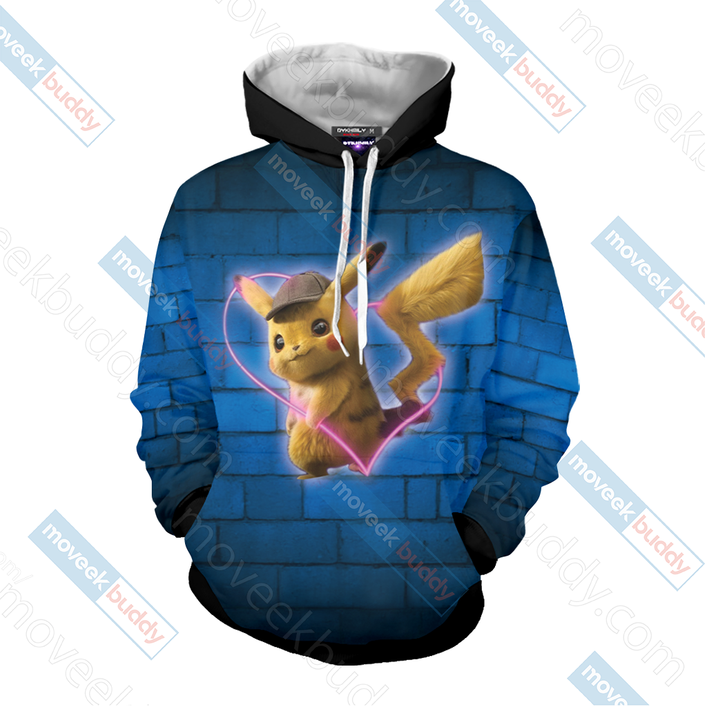 Our Love Is Electric Detective Pikachu New Unisex 3D T-shirt