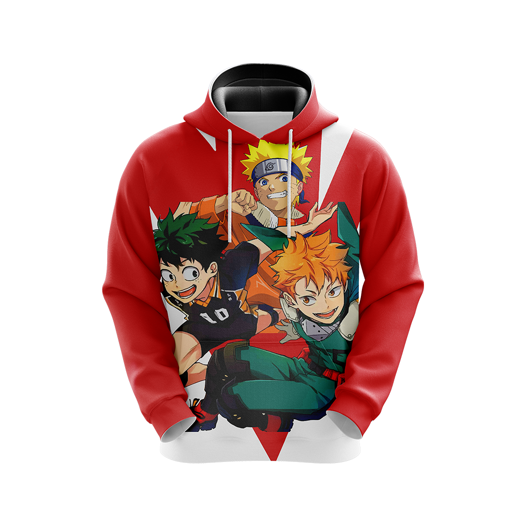 My hero academia x Naruto x Haikyuu Unisex 3D T-shirt