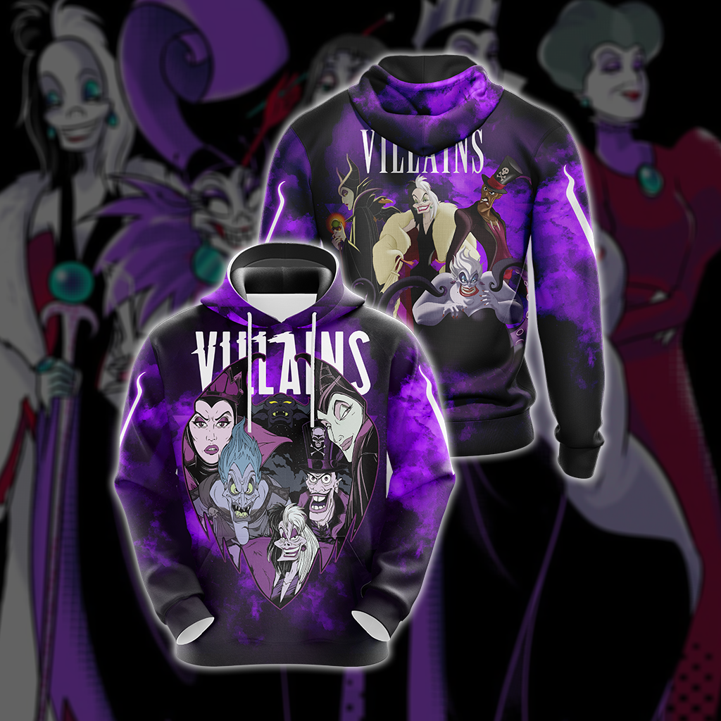 Disney Vilains Unisex 3D T-shirt Hoodie S