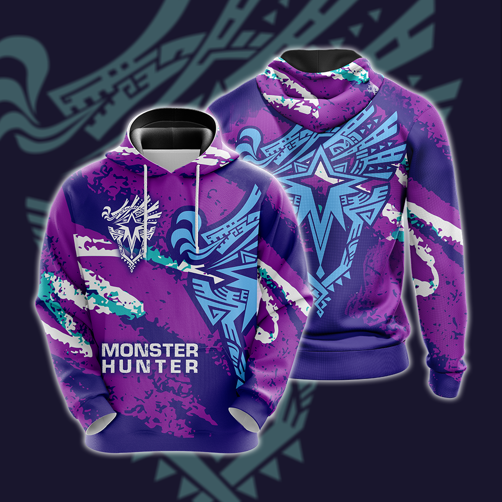 Monster Hunter World Iceborne - Logo Unisex 3D T-shirt Hoodie S