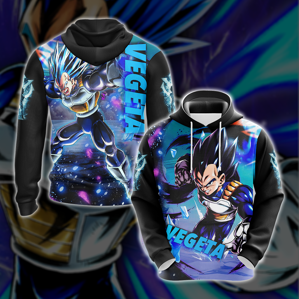 Dragon Ball Vegeta All Over Print T-shirt Zip Hoodie Pullover Hoodie Hoodie S