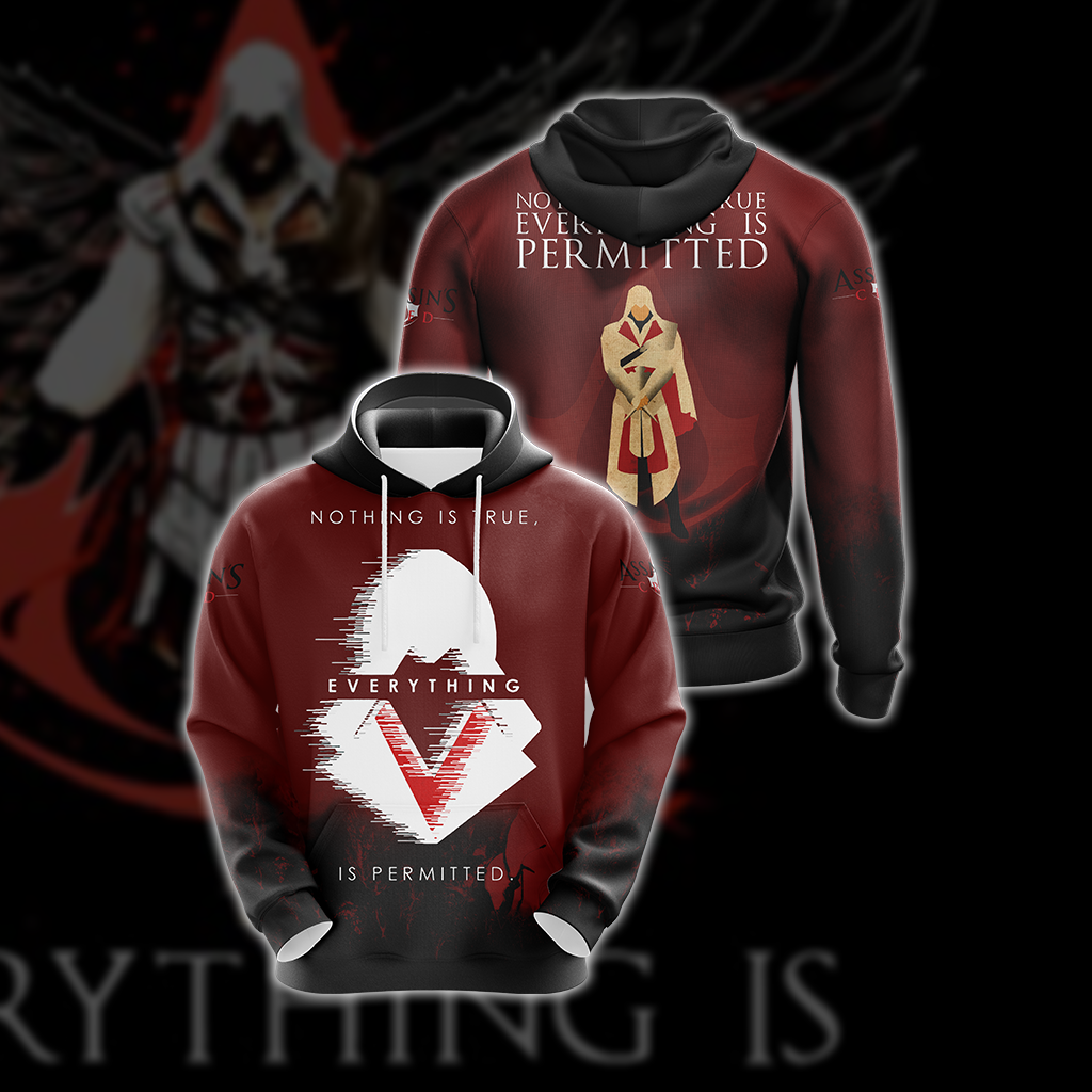 Assassin's Creed - Nothing Is True Everything Is Permitted Unisex 3D T-shirt Hoodie S