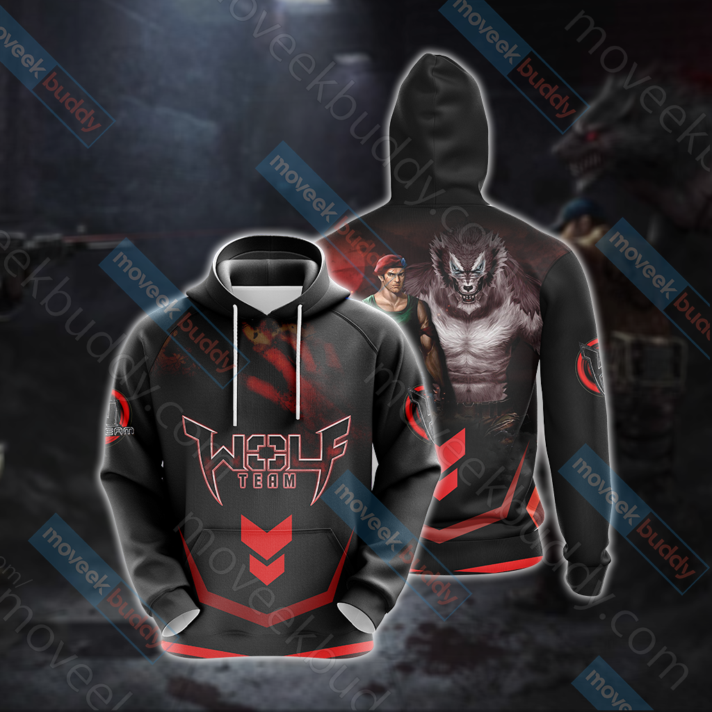 Wolfteam Unisex 3D T-shirt Hoodie S