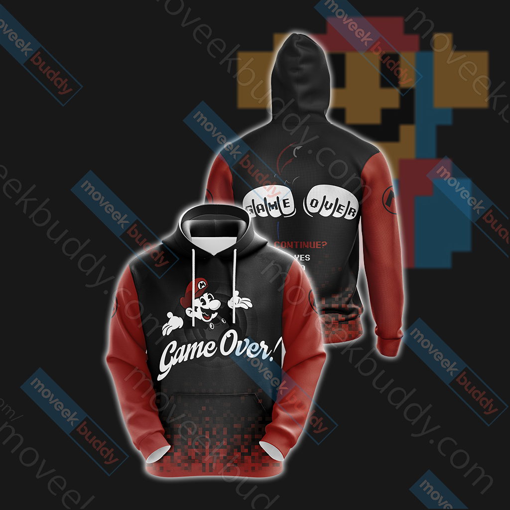 Mario Game Over Unisex 3D T-shirt Hoodie S