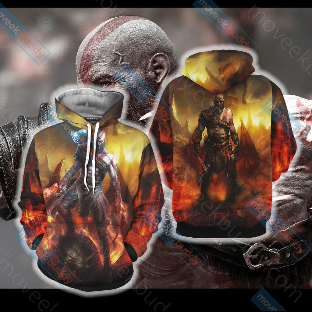 God Of War - Kratos Unisex 3D T-shirt Hoodie S