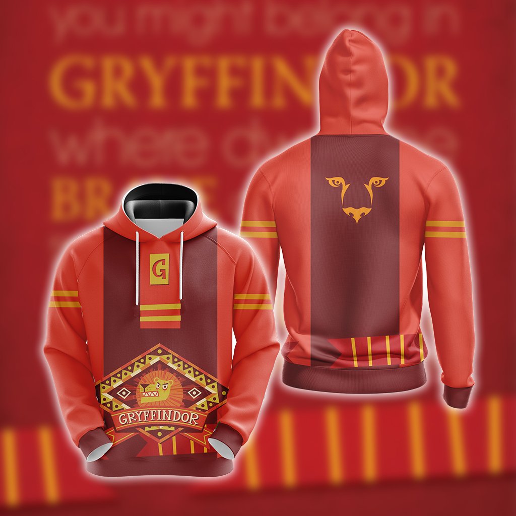 Harry Potter - Brave Like A Gryffindor New Unisex 3D T-shirt Hoodie S