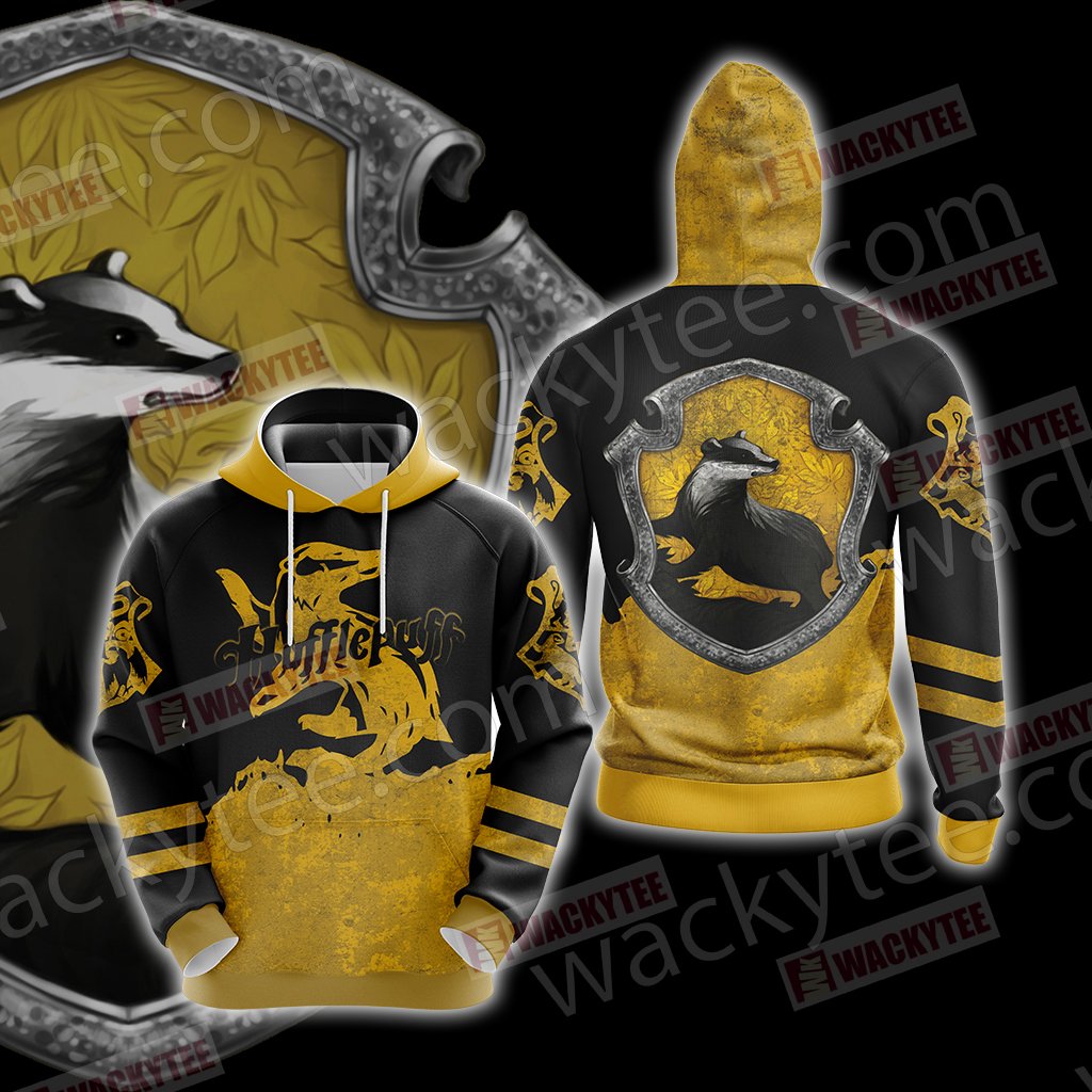Hufflepuff House Harry Potter New Version Unisex 3D T-shirt Hoodie S