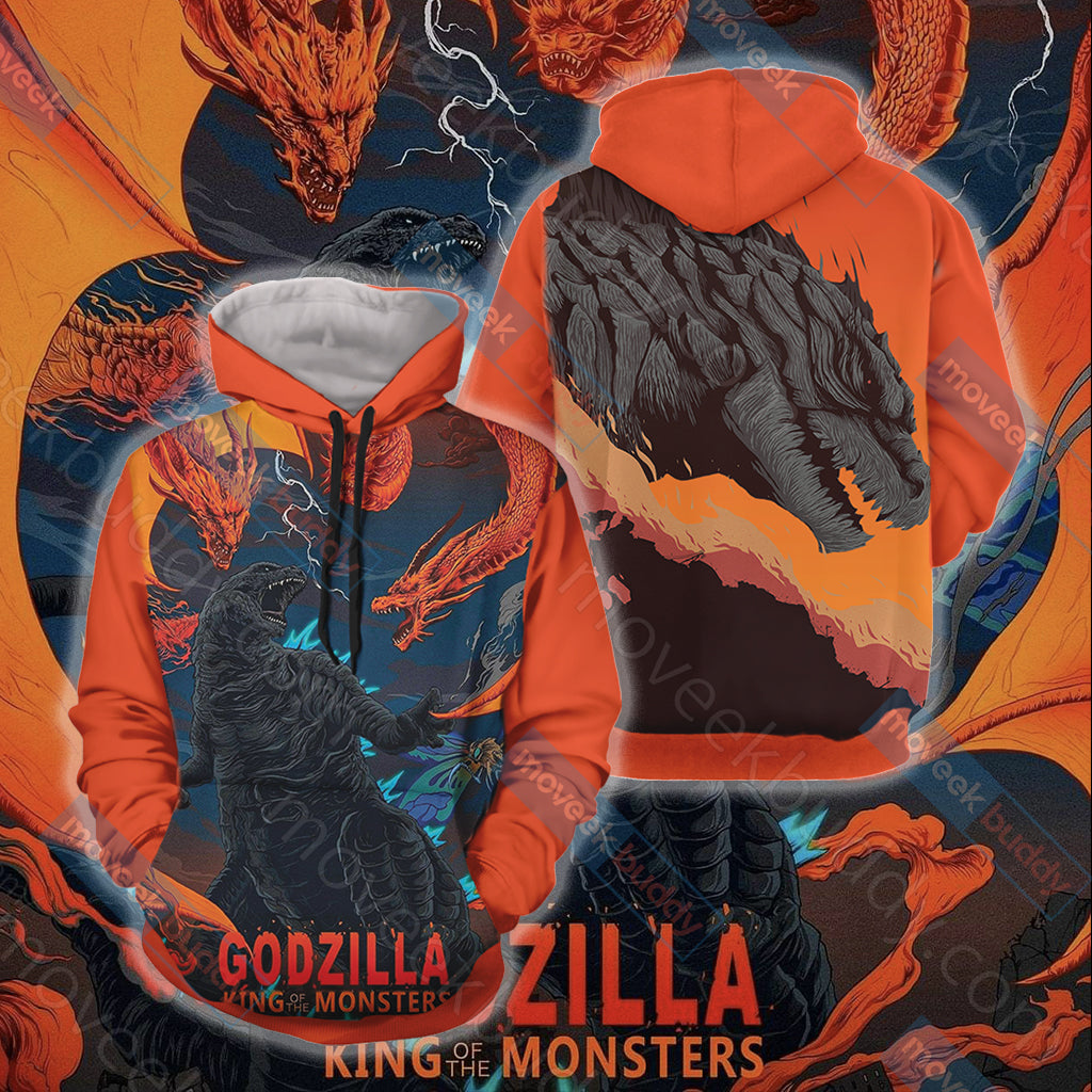 Godzilla King Of The Monsters Unisex 3D T-shirt Hoodie S
