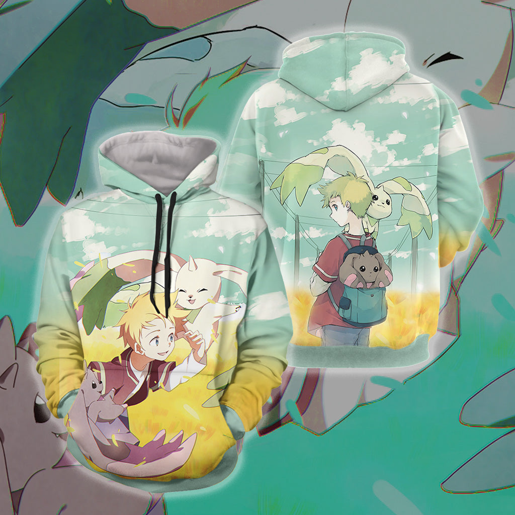 Digimon Terriermon And Lopmon Unisex 3D T-shirt Hoodie S