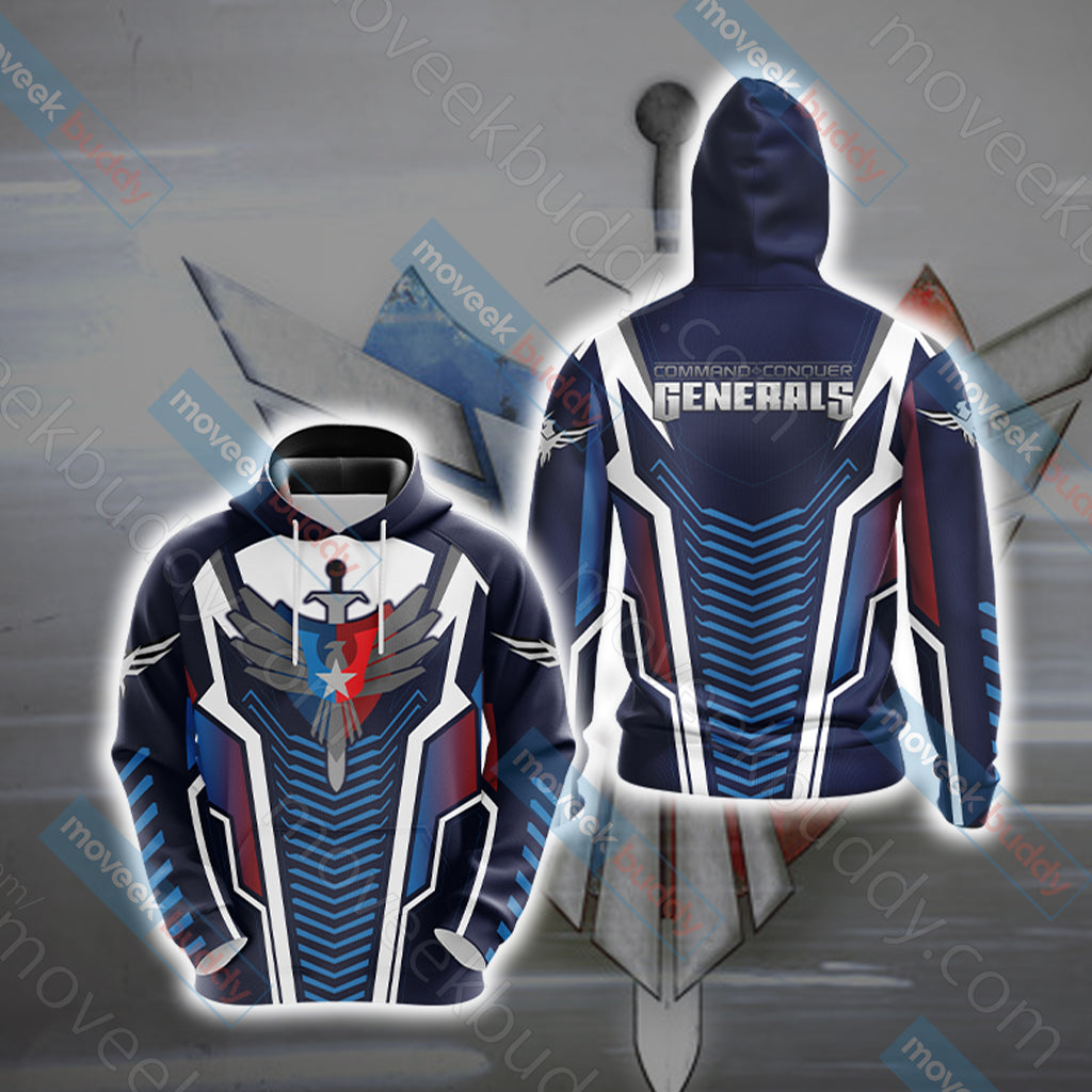 Command & Conquer: Generals – Zero Hour United States Mod Unisex 3D T-shirt Hoodie S