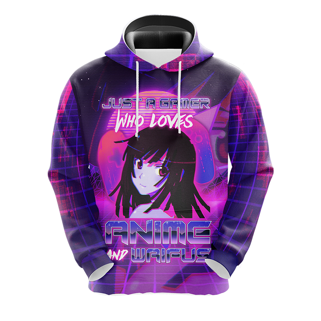 Just A Gamer Who Loves Anime And Waifus Unisex 3D T-shirt