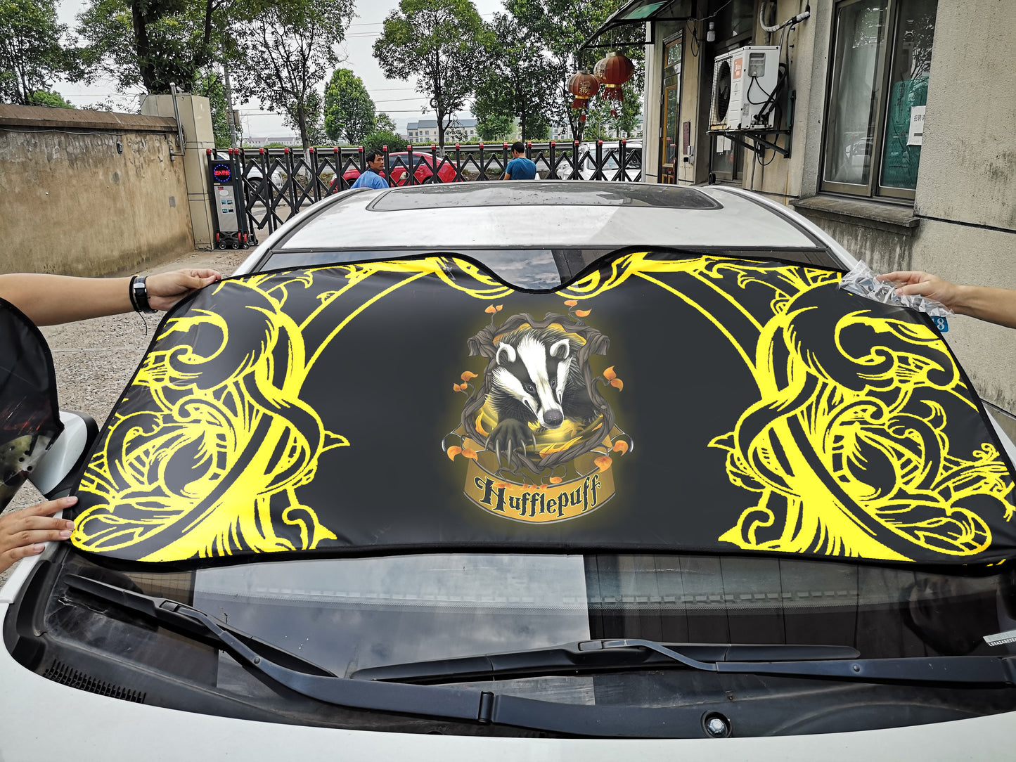 Loyal Like A Hufflepuff Harry Potter Auto Sun Shade 57 x 27.5 Inches (145 x 70 cm)