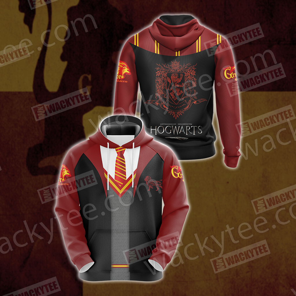 Harry Potter Hogwarts Uniform Gryffindor House Unisex 3D T-shirt Hoodie S