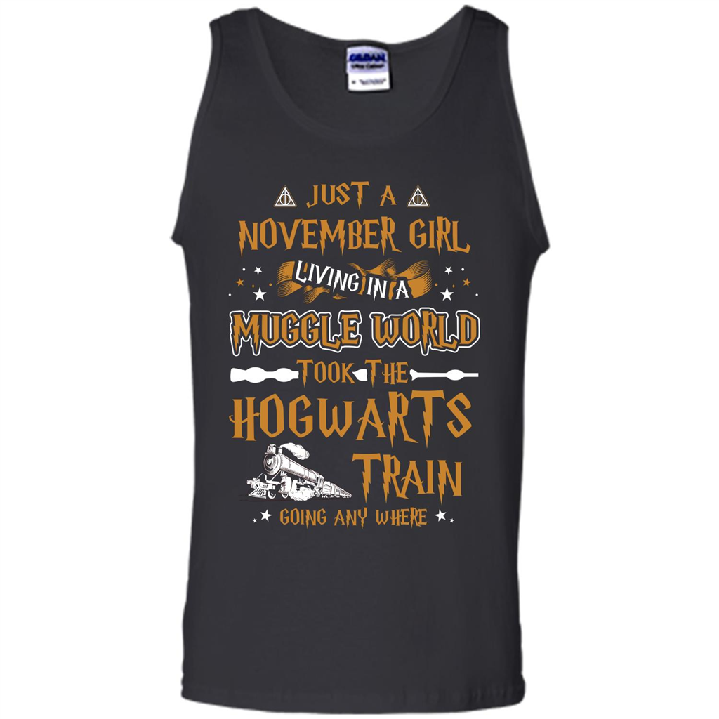 Harry Potter T-shirt Just A November Girl Living In A Muggle World Black S