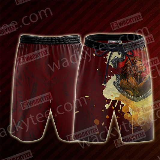 The Gryffindor Lion Hogwarts Harry Potter Beach Shorts S
