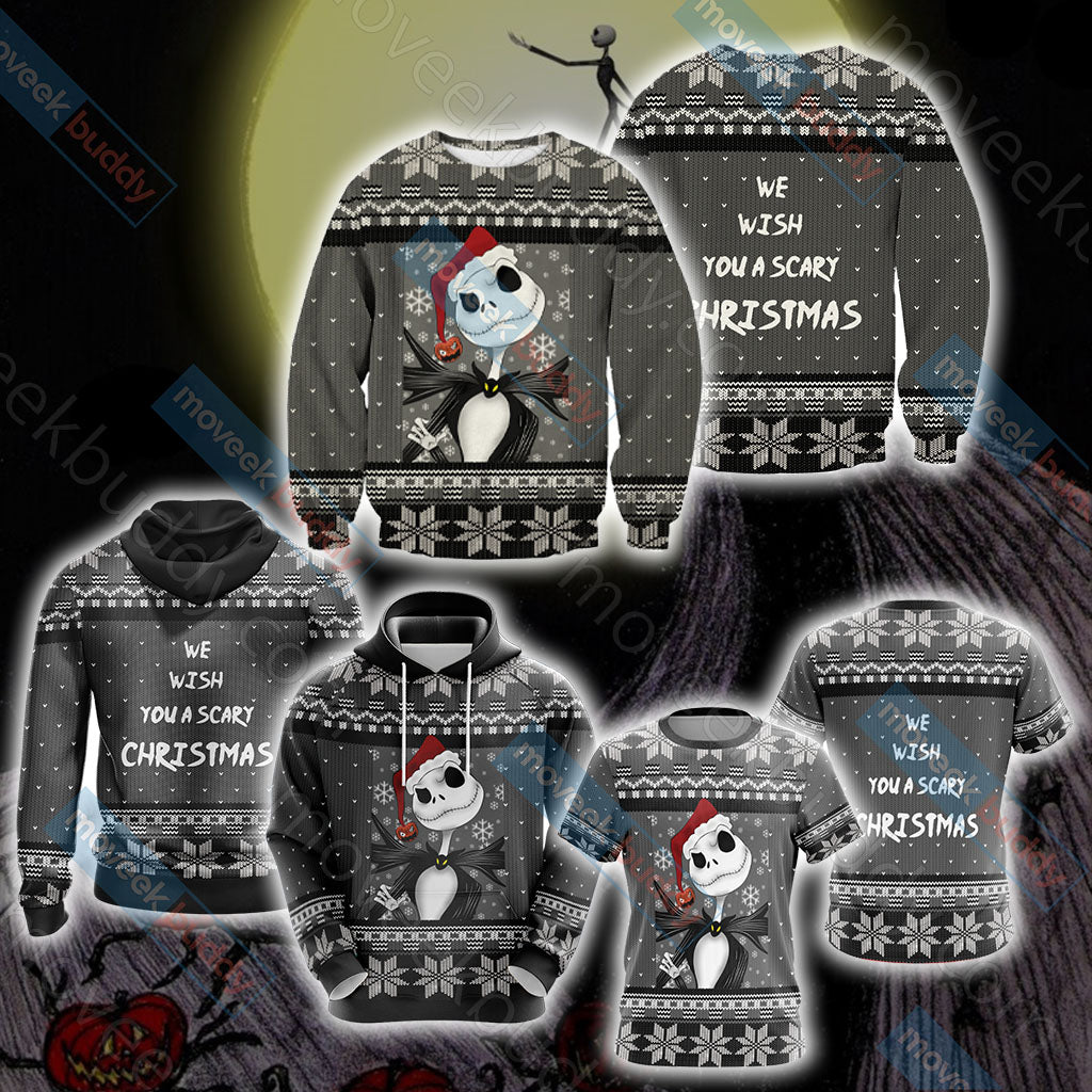 Nightmare Before Christmas - We wish you a scary christmas Unisex 3D T-shirt