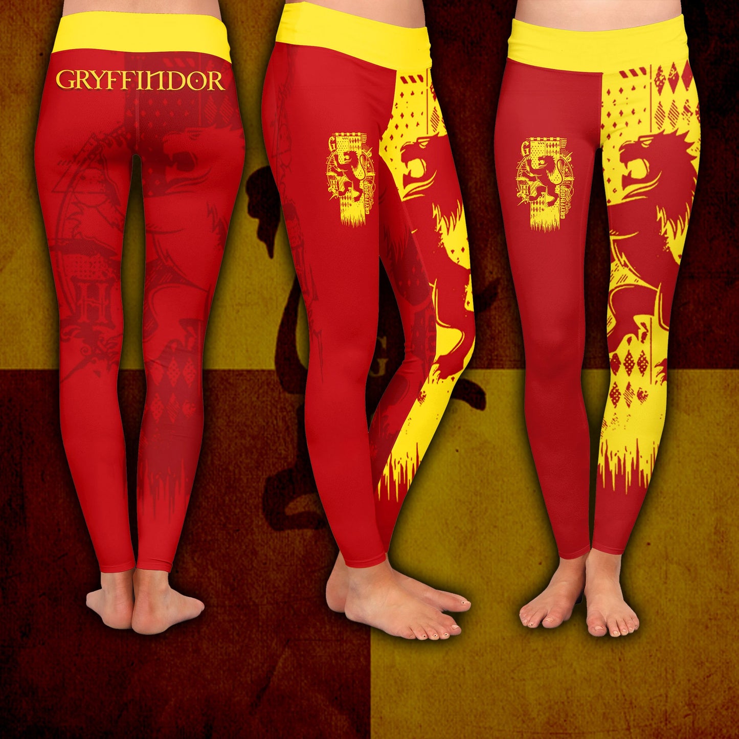 Quidditch Gryffindor Harry Potter 3D Leggings S
