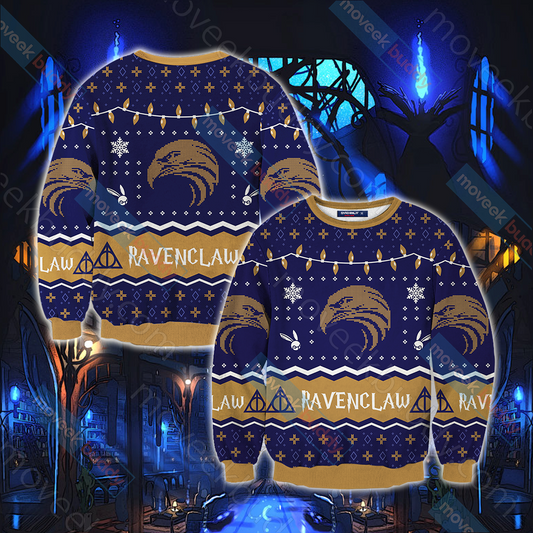 Harry Potter - Ravenclaw House Christmas Style Unisex 3D Sweater S