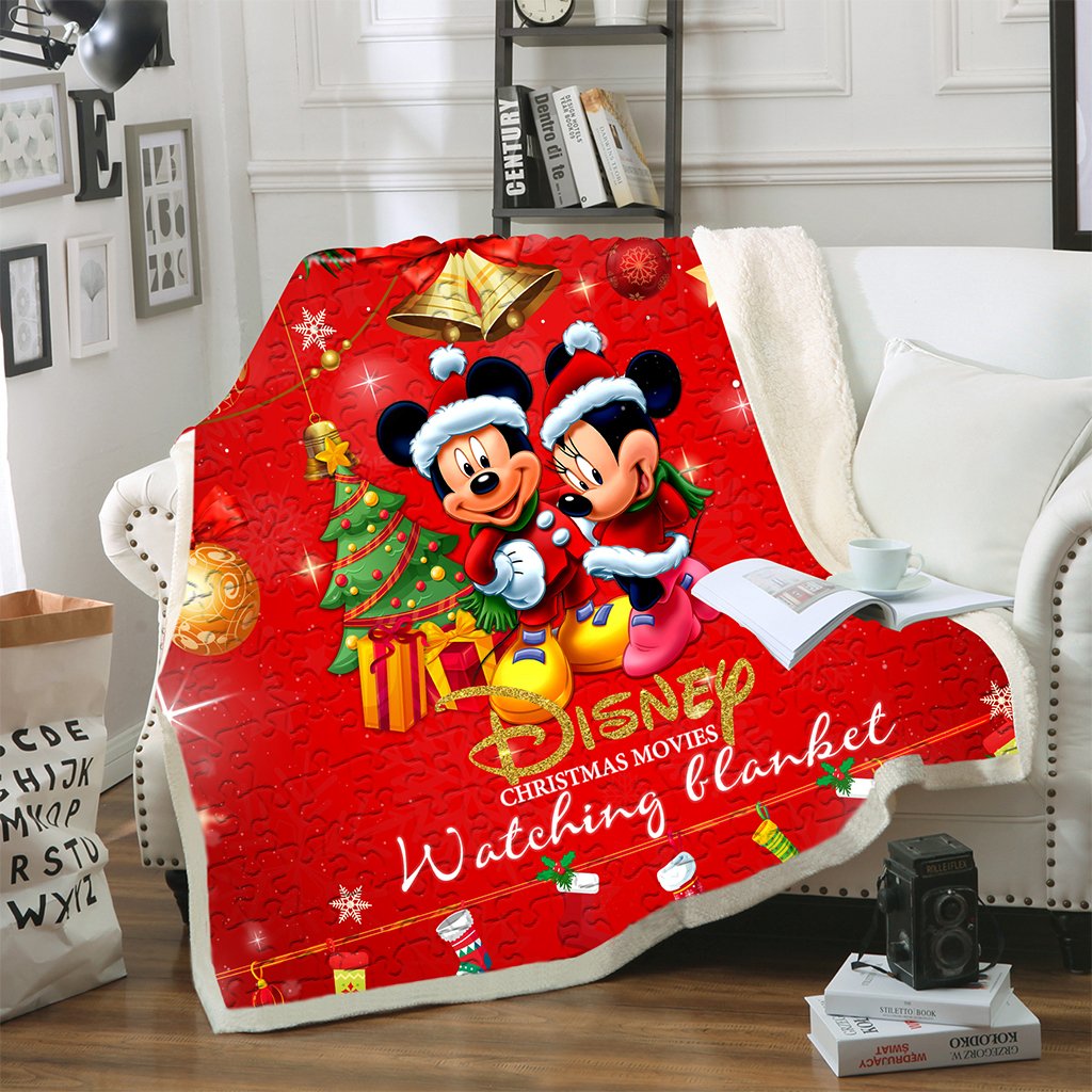 Disney Christmas Movies Watching Blanket 3D Throw Blanket 130cm x 150cm Mickey Mouse