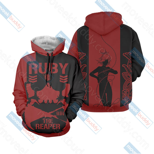 RWBY Ruby The Reaper 3D Hoodie S