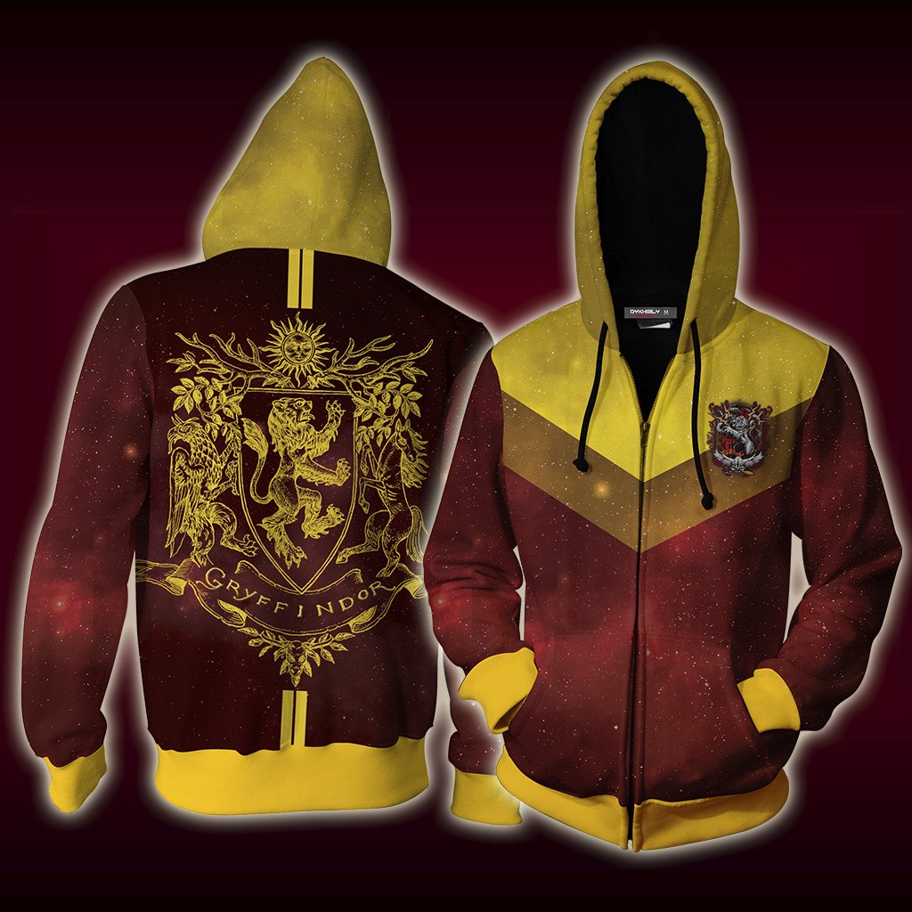 Gryffindor Edition Harry Potter New Unisex 3D T-shirt Zip Hoodie S