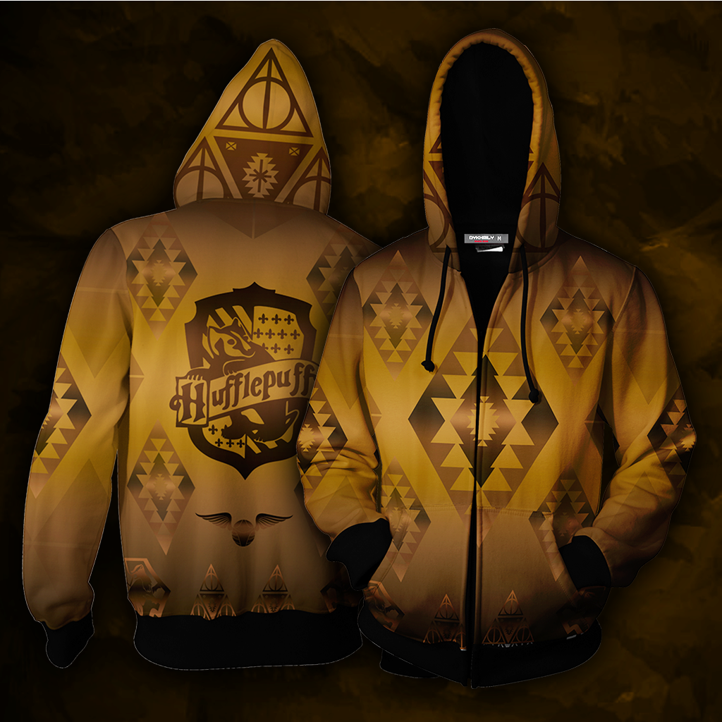 Hogwart Proud To Be A Hufflepuff Harry Potter 3D Hoodie Zip Hoodie S