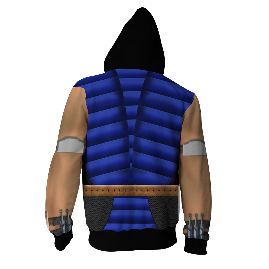 Mortal Kombat Sub-Zero Cosplay Zip Up Hoodie Jacket