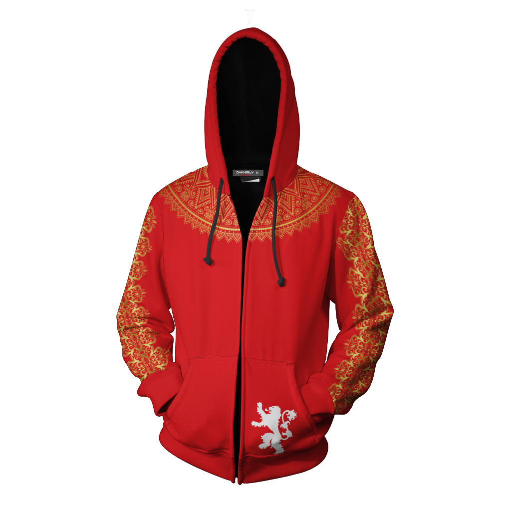 House Lannister Game Of Thrones New Zip Up Hoodie