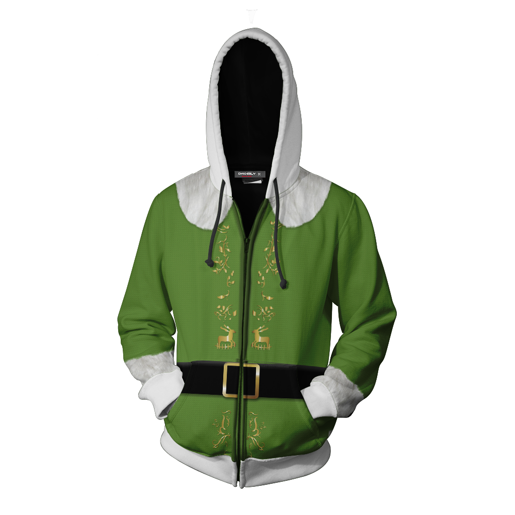 Elf 2003 Buddy Cosplay Zip Up Hoodie Jacket