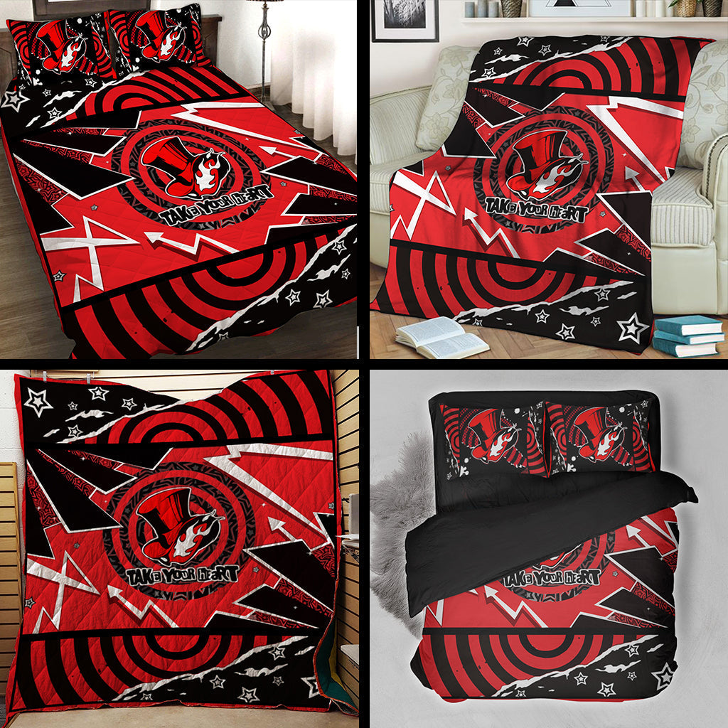 Persona 5 Phantom Thieves Take Your Heart Symbol 3D Quilt Set
