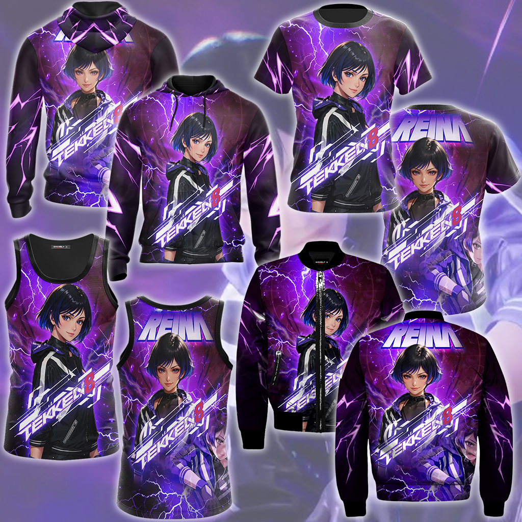 Tekken 8 Reina Video Game All Over Printed T-shirt Tank Top Zip Hoodie Pullover Hoodie Hawaiian Shirt Beach Shorts Joggers